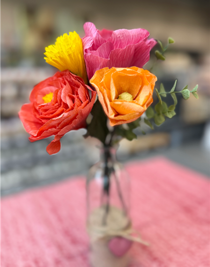 Kreativ-Workshop: Kreppblumen basteln