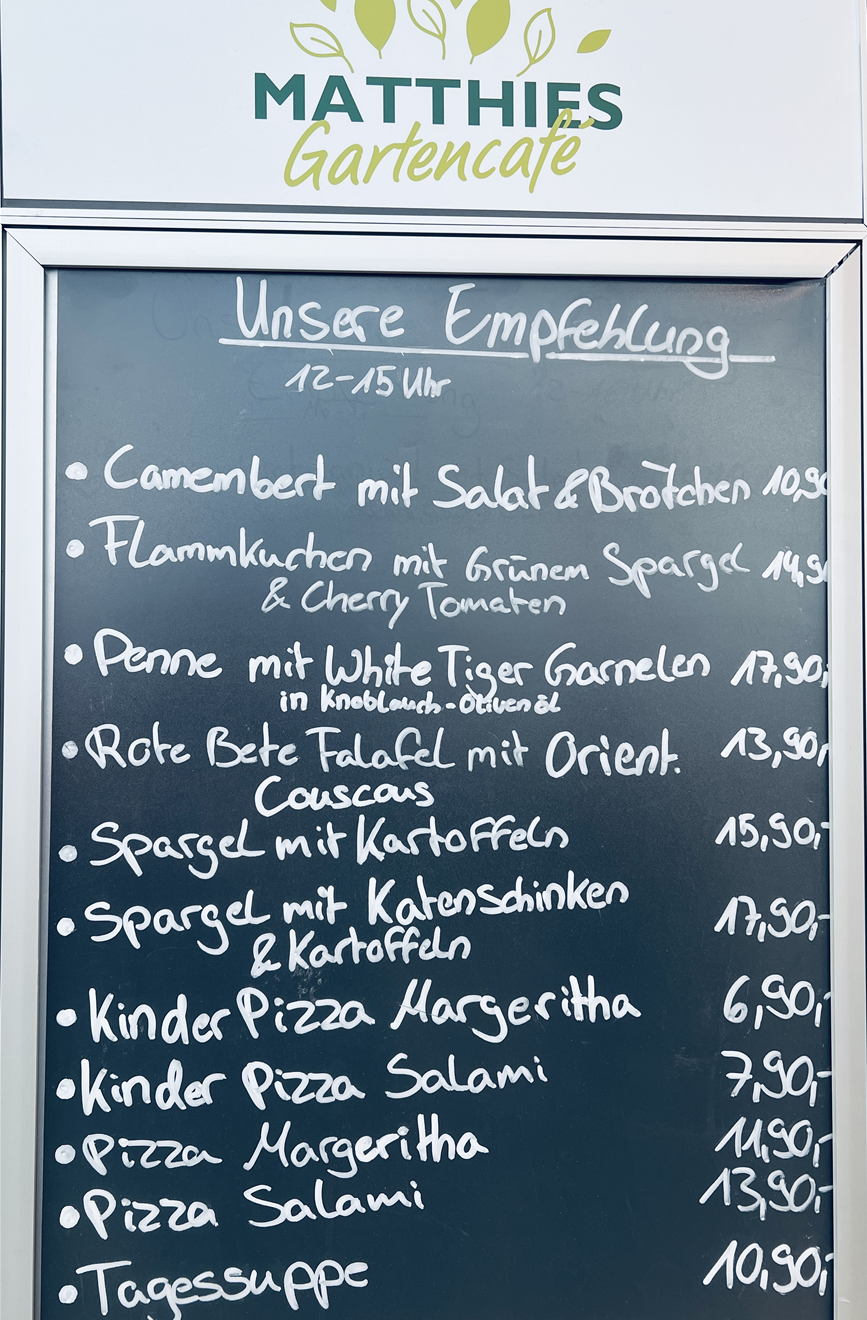 12-15 Uhr - Unser wechselndes Mittagsangebot