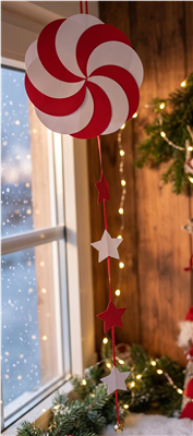 Mit-Mach-Bastelaktion "Weihnachtlicher Papierhänger"
