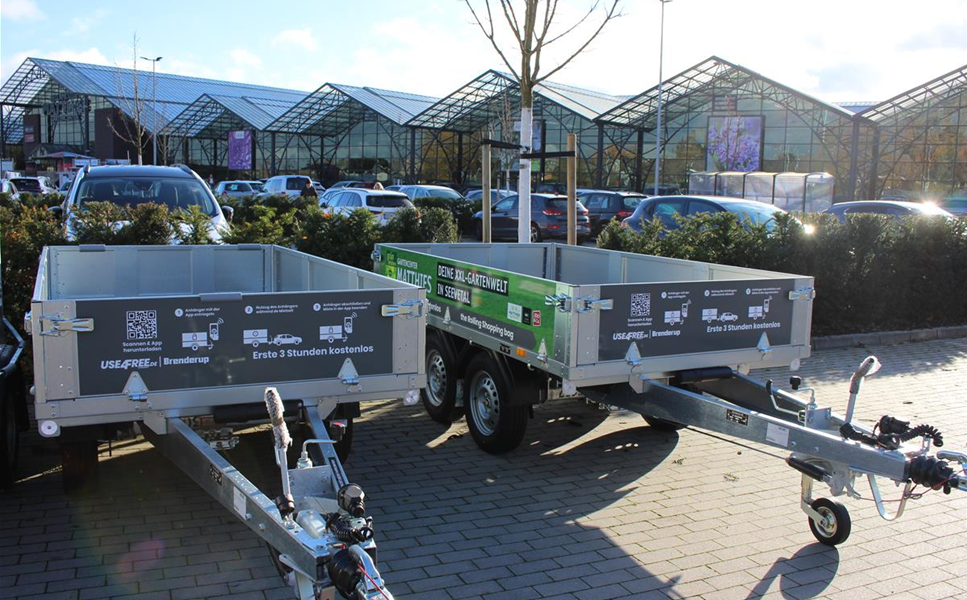 Use4free - Anhänger 3 Stunden kostenlos mit App mieten! Use4free - Anhänger 3 Stunden kostenlos mit App mieten!